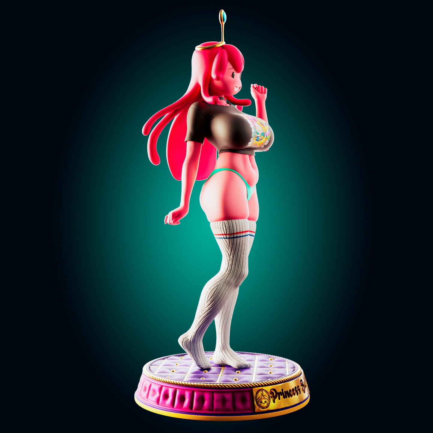 Bubblegum Princess from Officer Rhu Fan creation (ADULT Including FUTA editions now available.) Model Kit for painting and collecting.