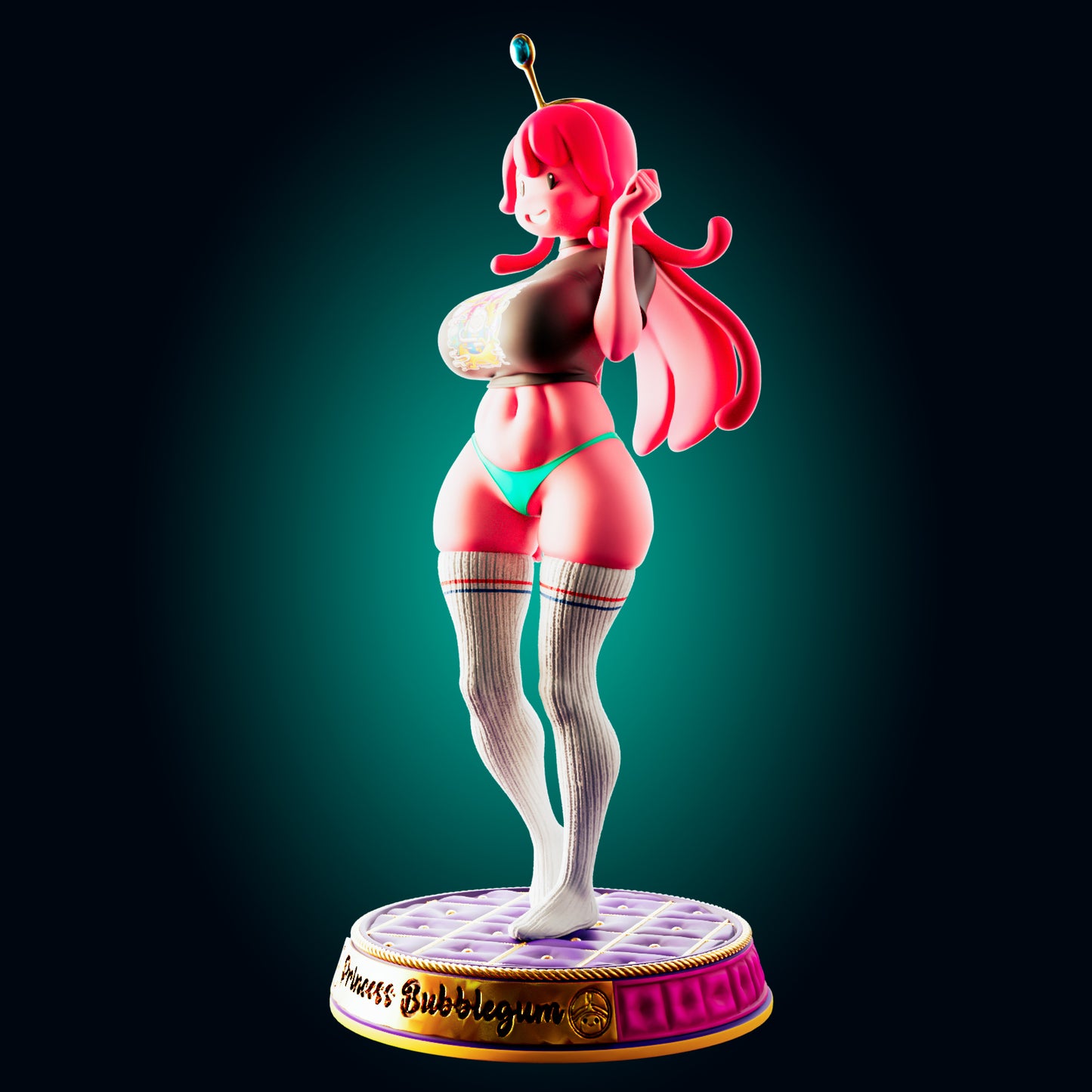Bubblegum Princess from Officer Rhu Fan creation (ADULT Including FUTA editions now available.) Model Kit for painting and collecting.