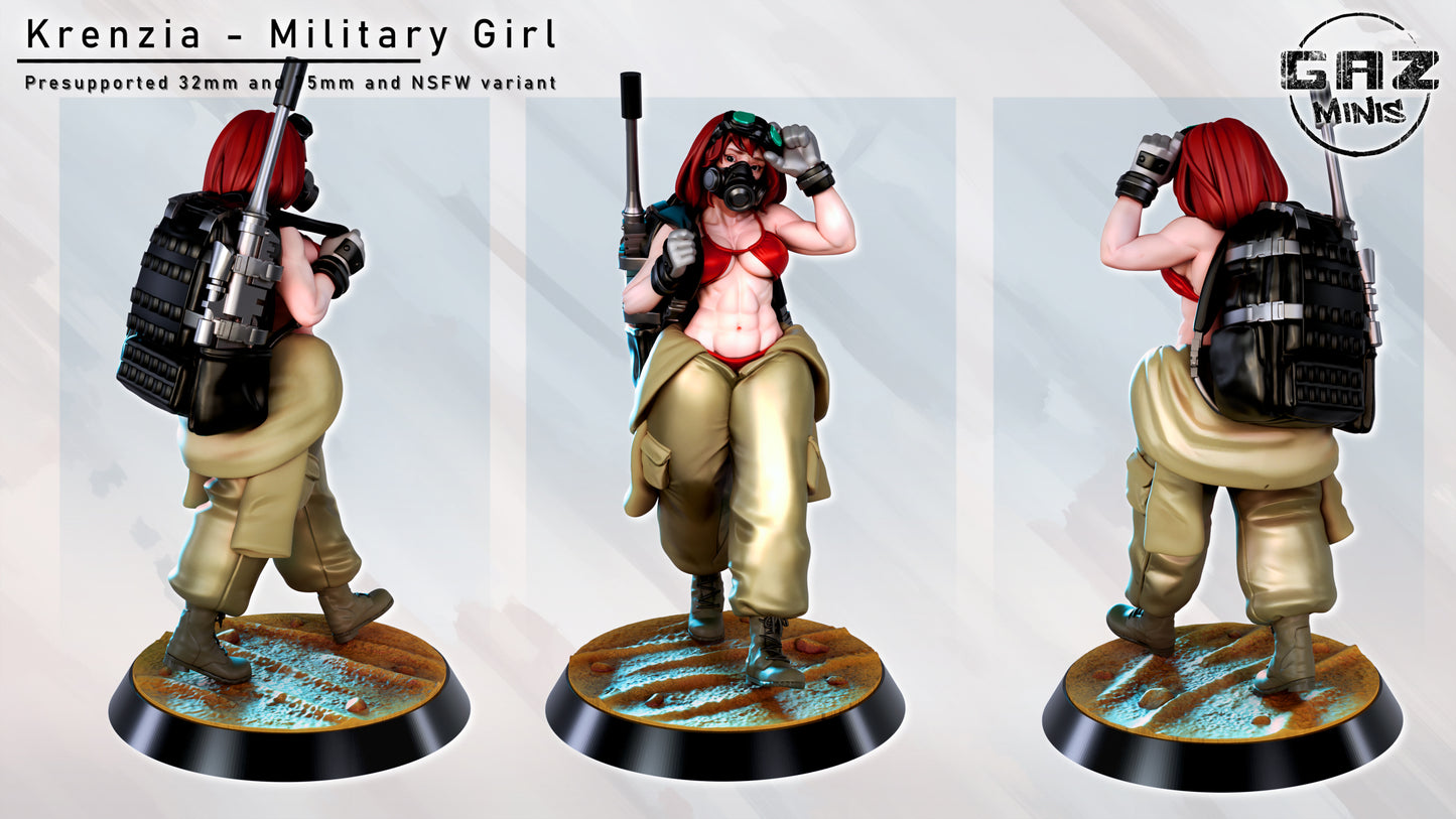 Krenzia Military girl - Fan art from GAZ Minis (2024 release)