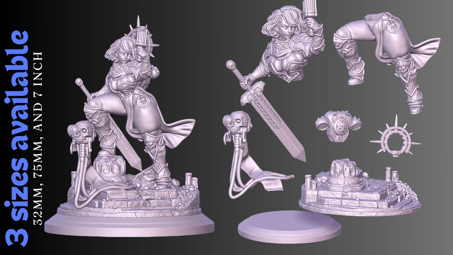 Battle Sister - Fan art from GAZ Minis (2024 release)