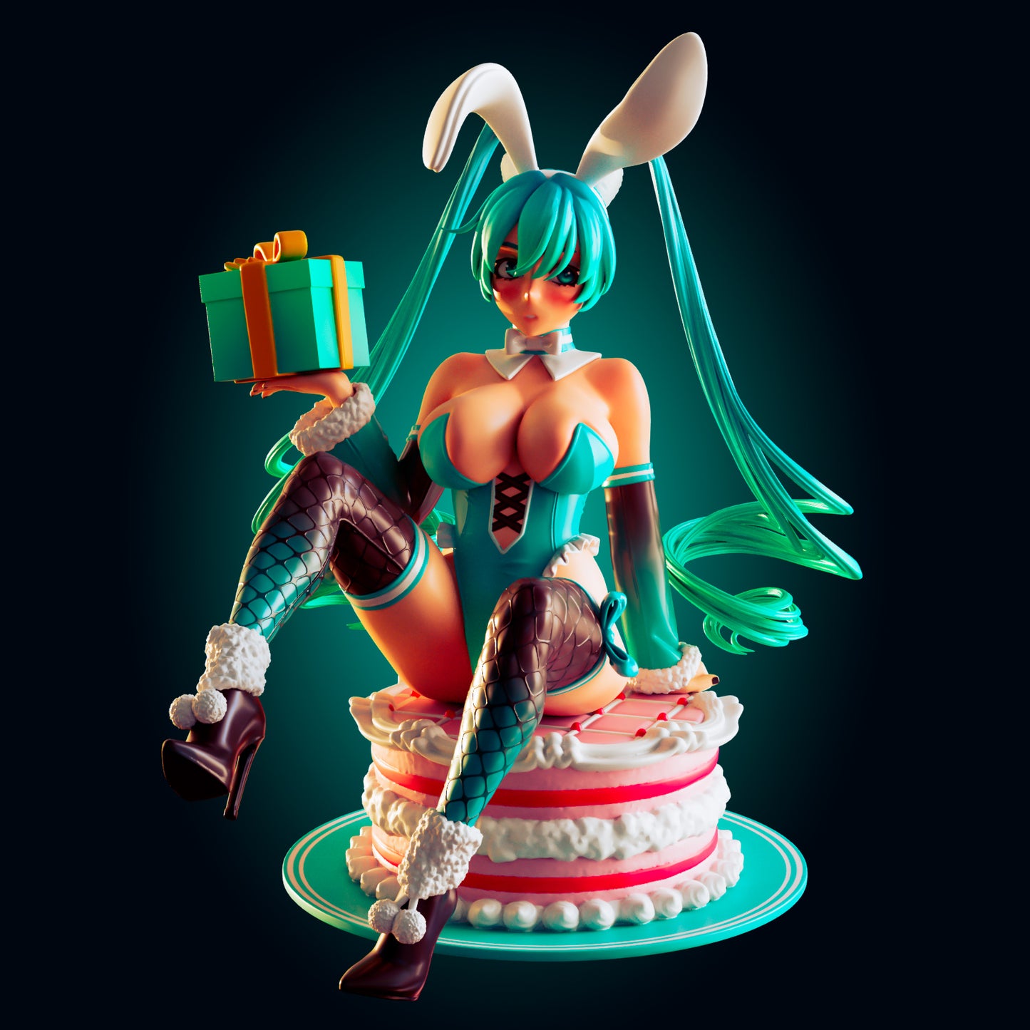 Hatsune Miku from Officer Rhu Fan creation (ADULT Including FUTA editions now available.) Model Kit for painting and collecting.