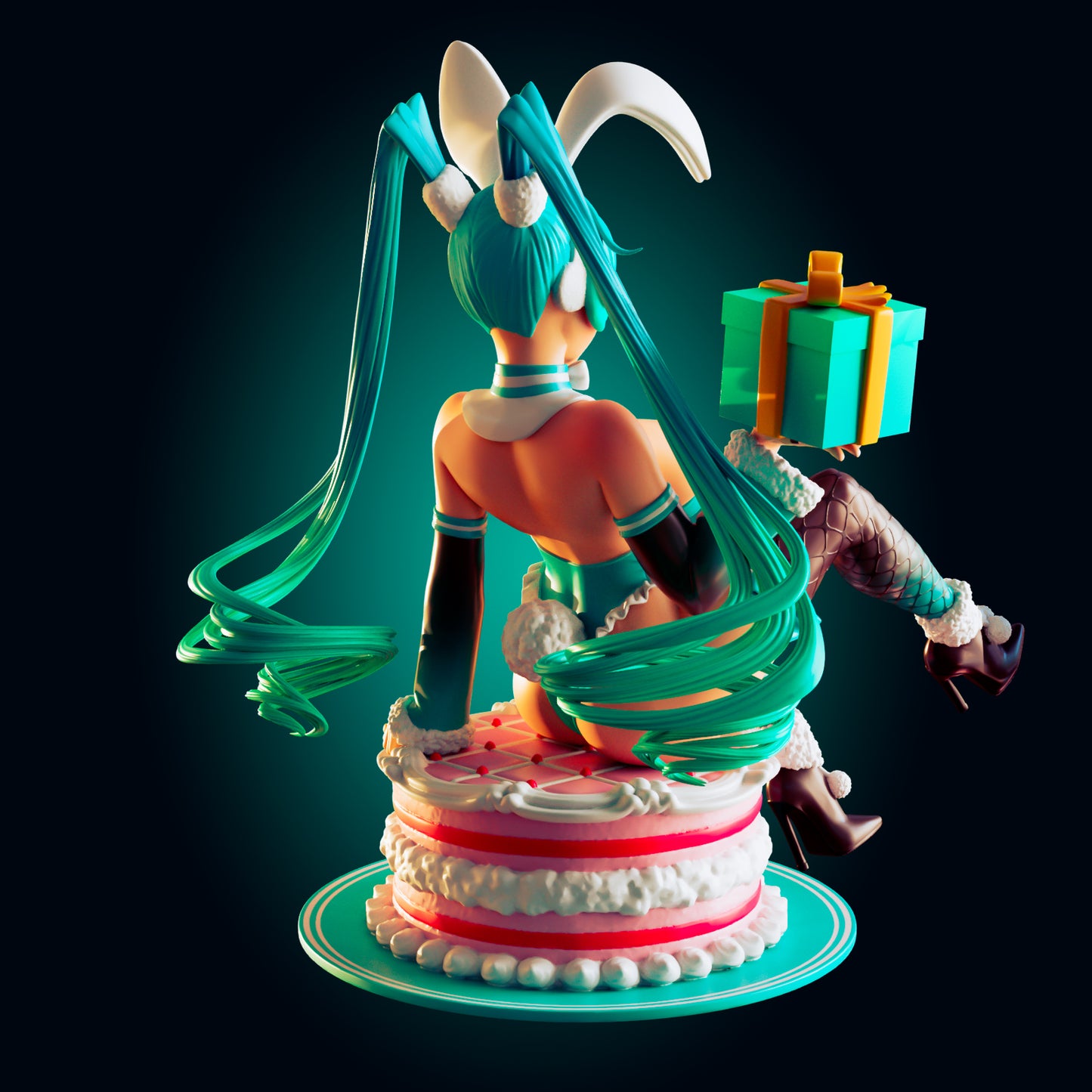 Hatsune Miku from Officer Rhu Fan creation (ADULT Including FUTA editions now available.) Model Kit for painting and collecting.