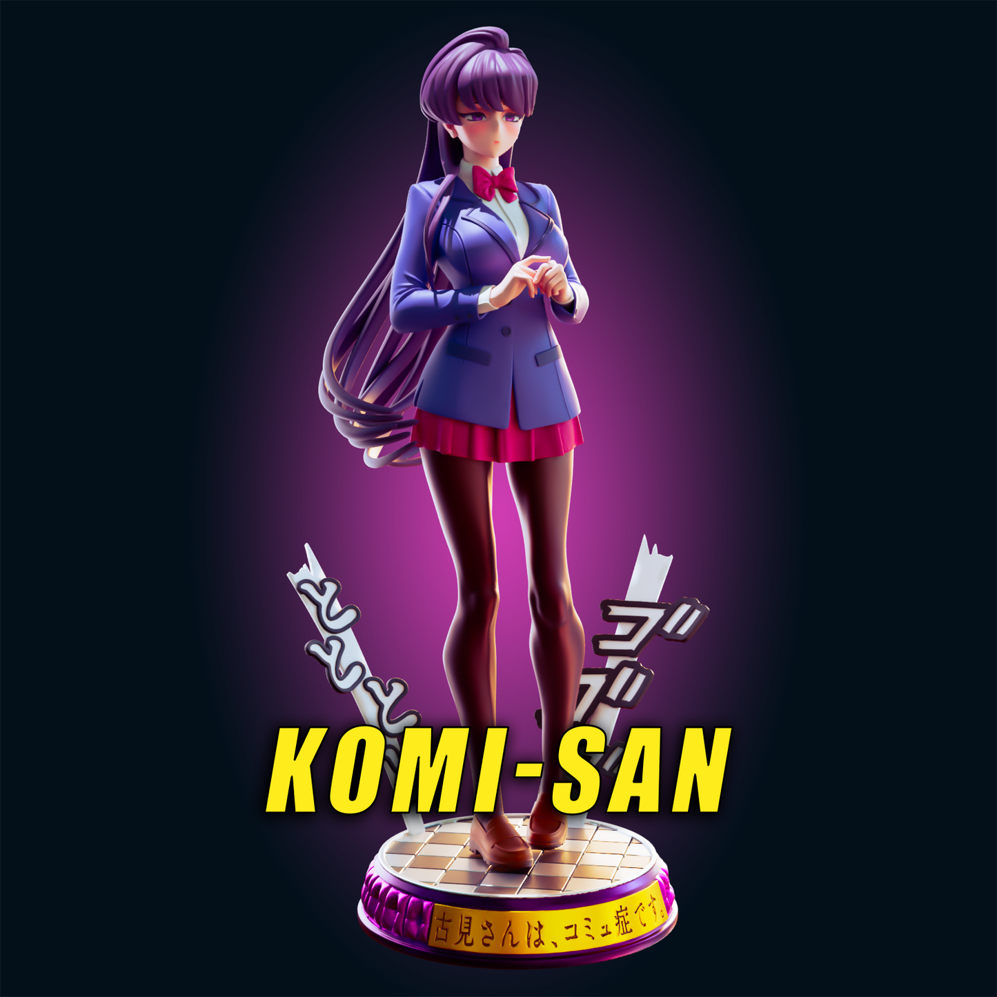 Komi-San : Anime Character from Officer Rhu Fan creation (ADULT Including FUTA editions now available.) Model Kit for painting and collecting.