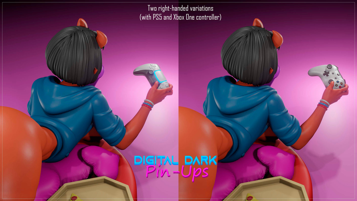 Meru the Succubus (ADULT Including FUTA editions now available) - Fan Created Art and Sculpture - Female Adult Figurine for collecting, painting and showing off! Digital Dark Pinup October 2025 release