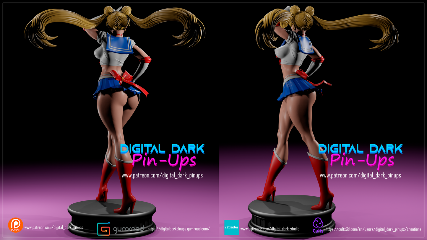 Sailor Moon (May Release 2023) - Female Adult Figurine for collecting, painting and showing off! Digital Dark Pinup Classic