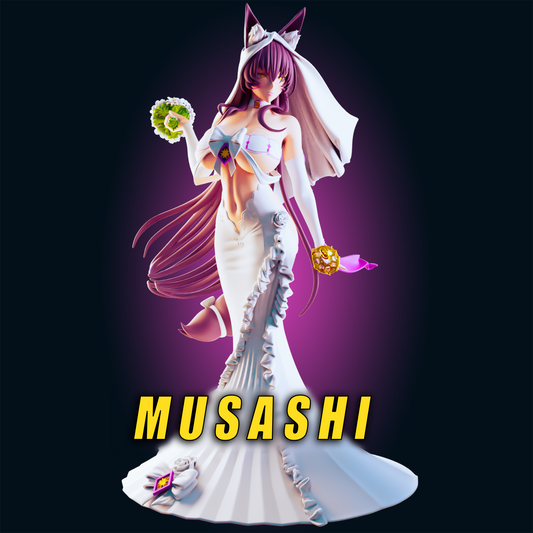 Musashi Bride from Officer Rhu Fan creation (ADULT  Including FUTA editions now available.) Model Kit for painting and collecting.