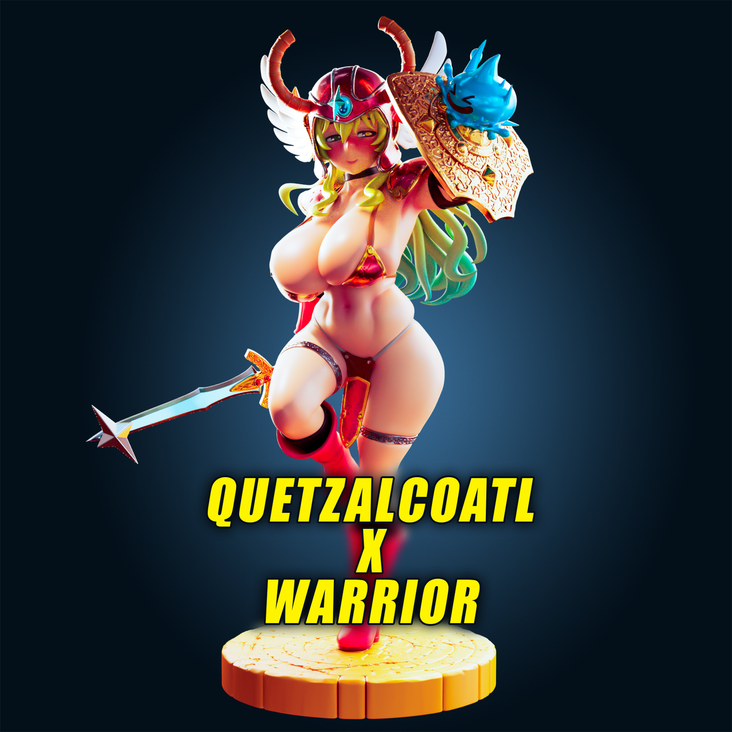 Quetzalcoatl X Warrior Officer Rhu Fan creation (ADULT  Including FUTA editions now available.) Model Kit for painting and collecting.