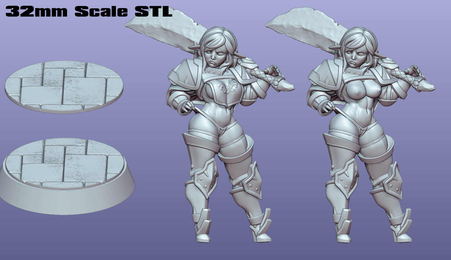 Elf with High Level MMORPG gear - Fan art from GAZ Minis (May 2024 release)