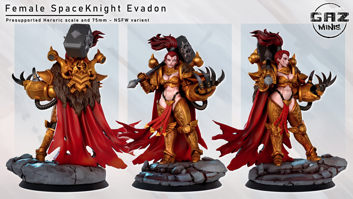 Female SpaceKnight Evadon from GAZ Minis (Feb 2024 release)