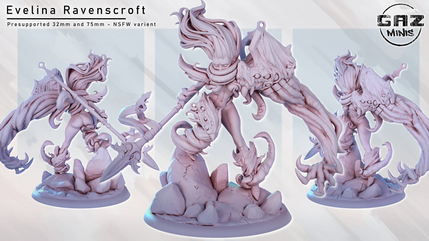 Evelina Ravenscroft - The Cursed Warrior - Fan art from GAZ Minis (Mar 2024 release)