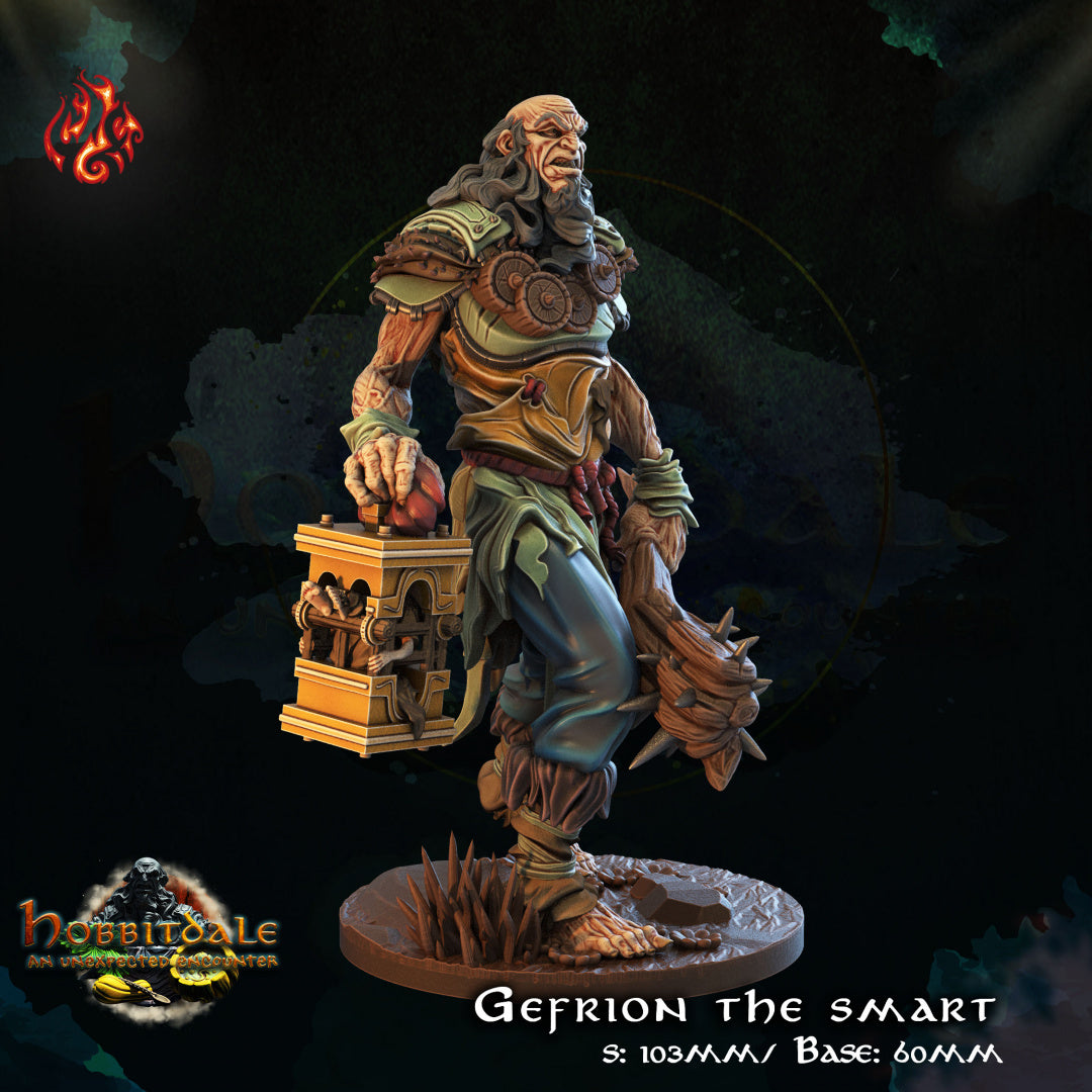 Hobbitdale - Gefrion the Smart 100mm from Crippled God Foundry - Table-top gaming mini and collectable for painting.