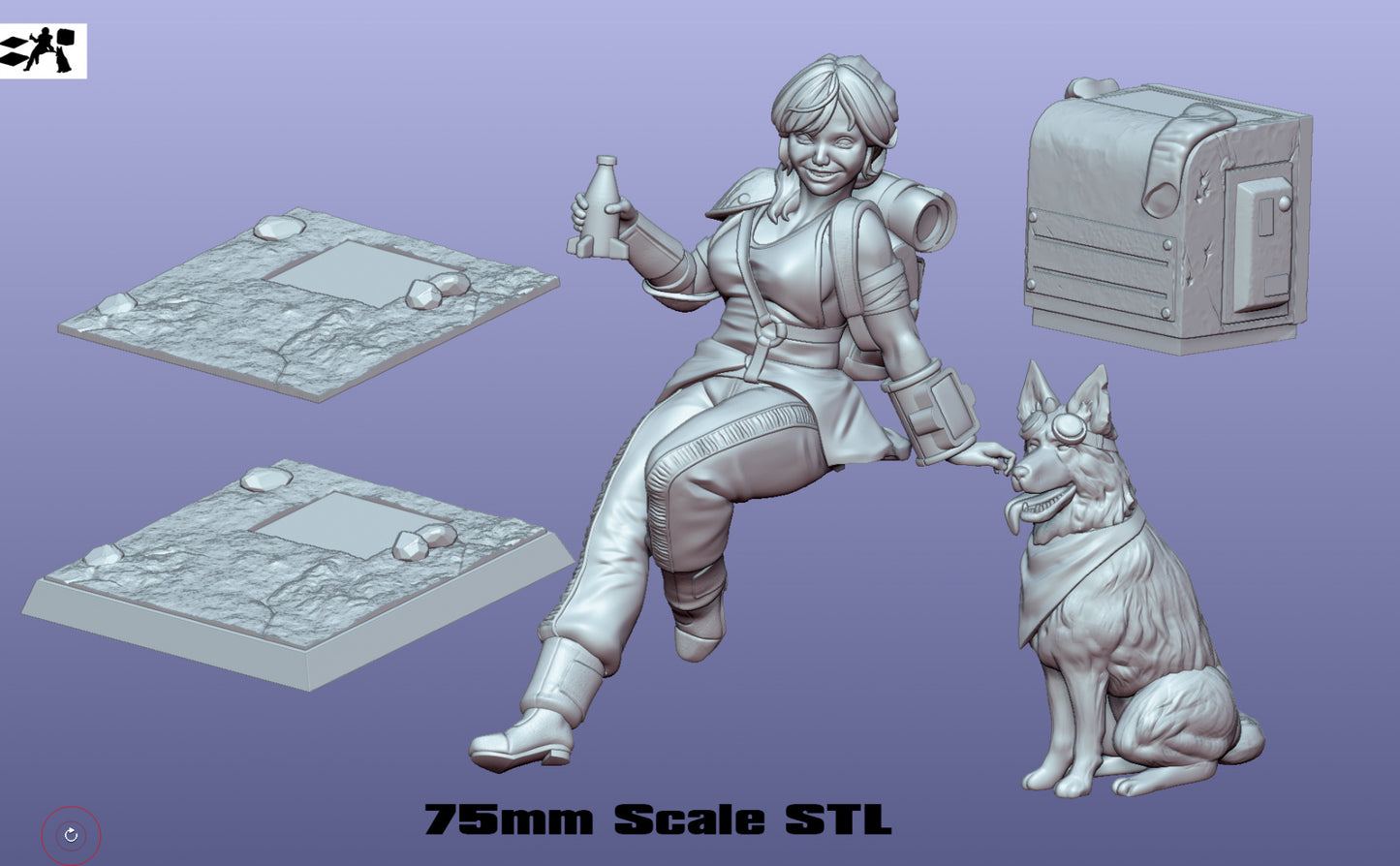 Lucy and CX-404 Fallout the Series - Fan art from GAZ Minis (May 2024 release)