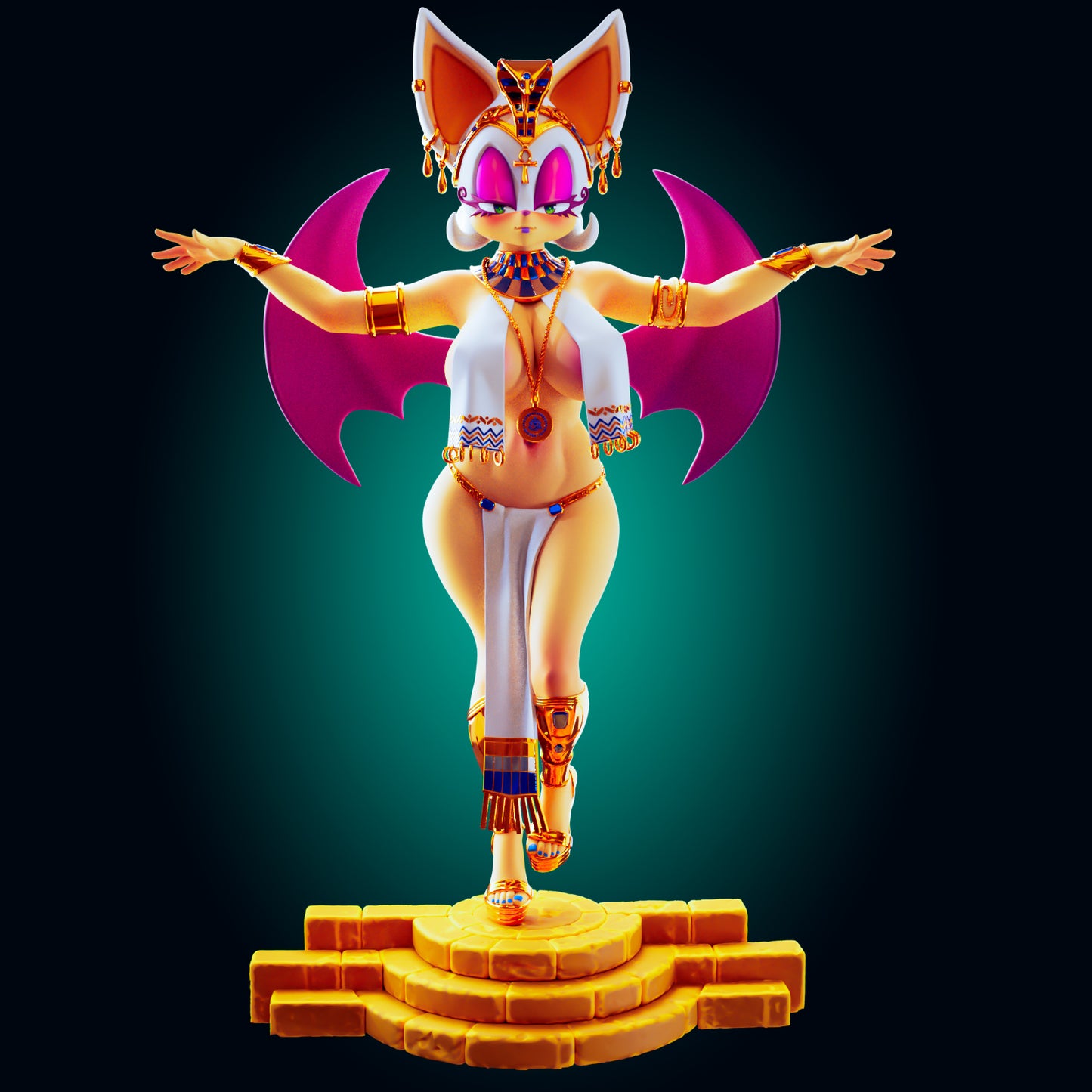 Rouge the Bat from Officer Rhu Fan creation (ADULT  Including FUTA editions now available.) Model Kit for painting and collecting.