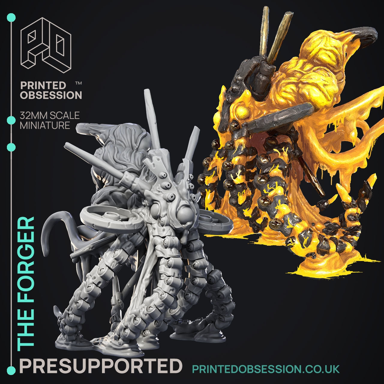 The Forger - The Scrap Wastes - The Printed Obsession - Table-top mini, 3D Printed Collectable for painting and playing!