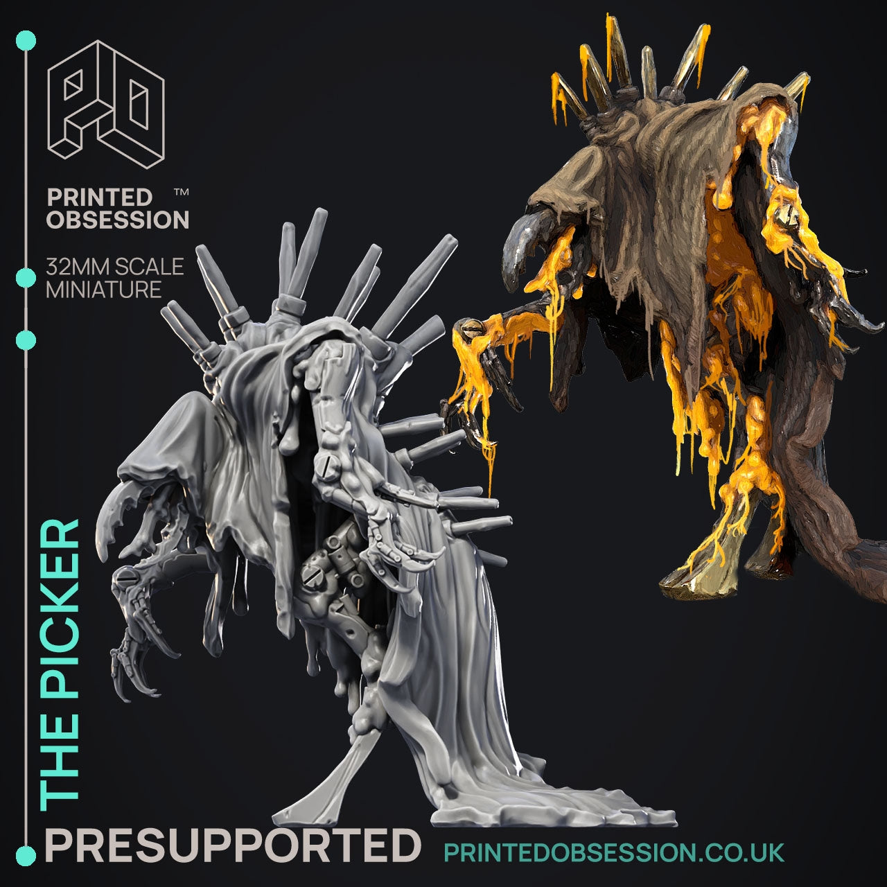 The Picker - The Scrap Wastes - The Printed Obsession - Table-top mini, 3D Printed Collectable for painting and playing!