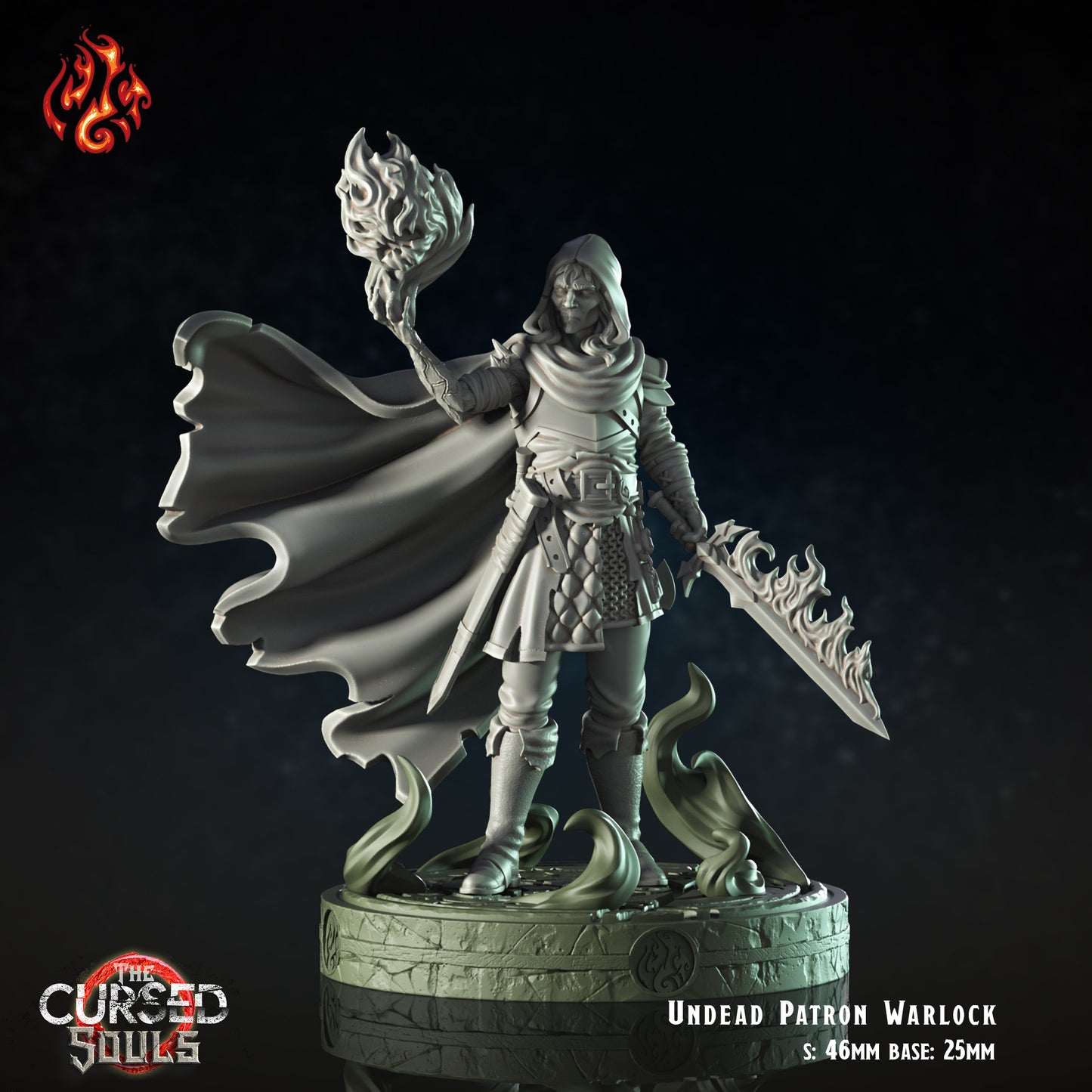 Undead Patron - The Cursed Souls - from Crippled God Foundry - Table-top gaming mini and collectable for painting.