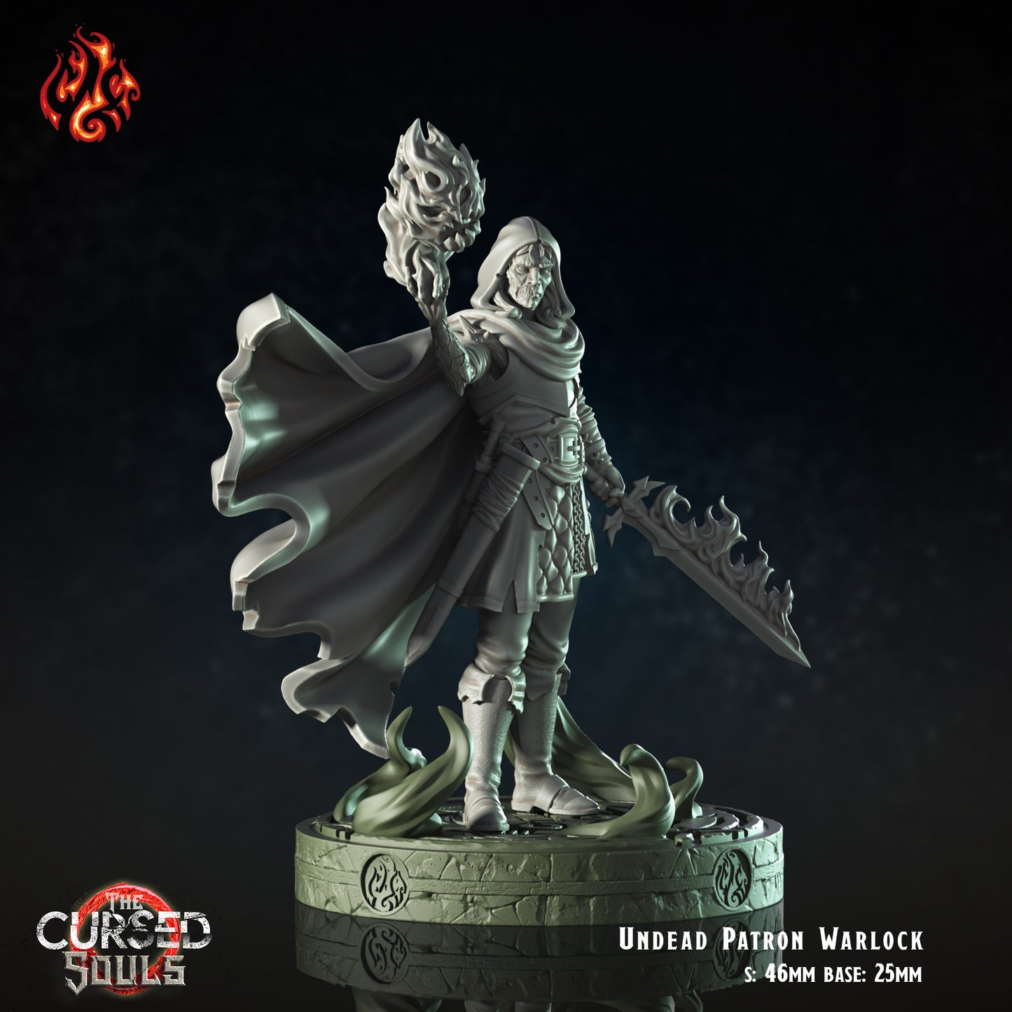 Undead Patron - The Cursed Souls - from Crippled God Foundry - Table-top gaming mini and collectable for painting.