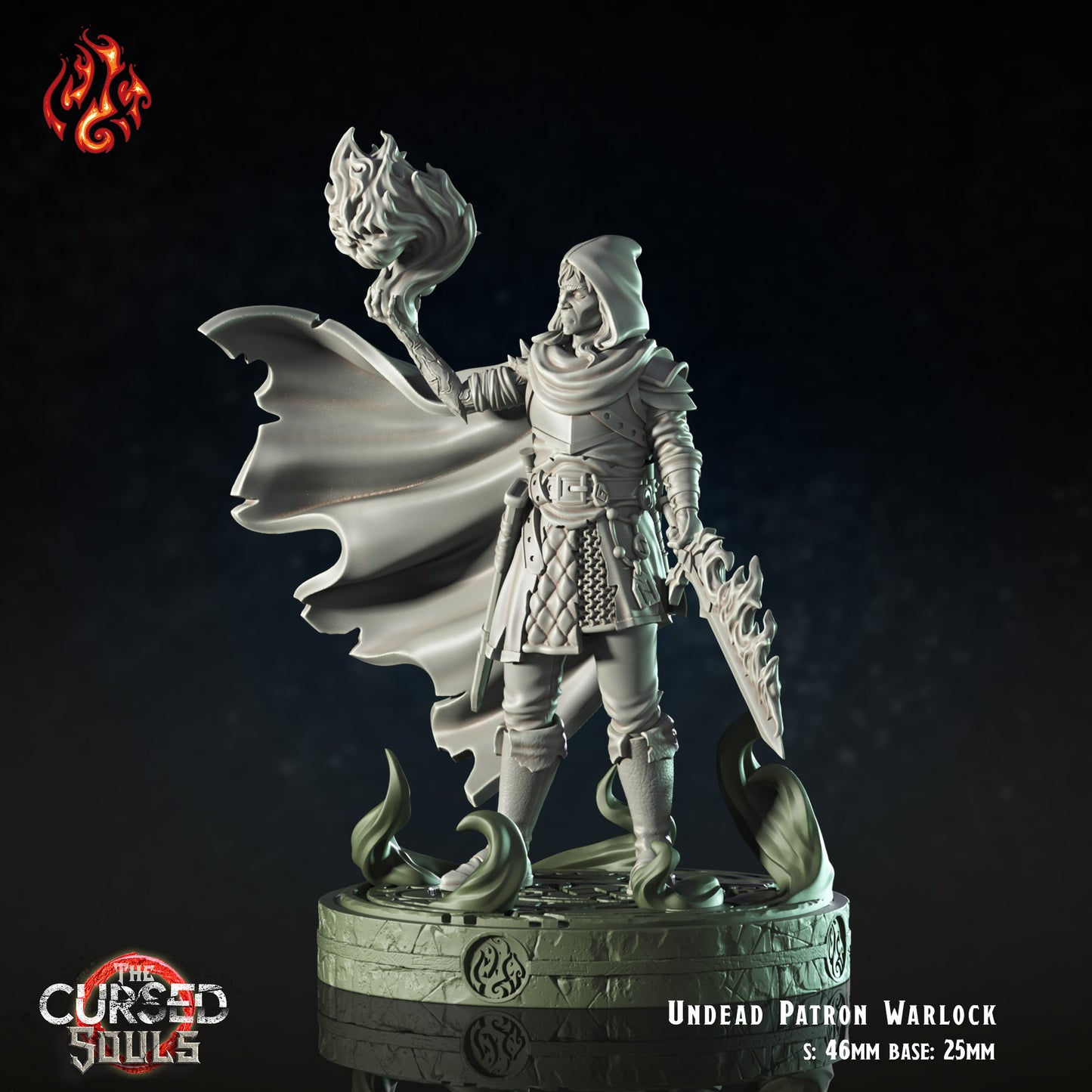 Undead Patron - The Cursed Souls - from Crippled God Foundry - Table-top gaming mini and collectable for painting.