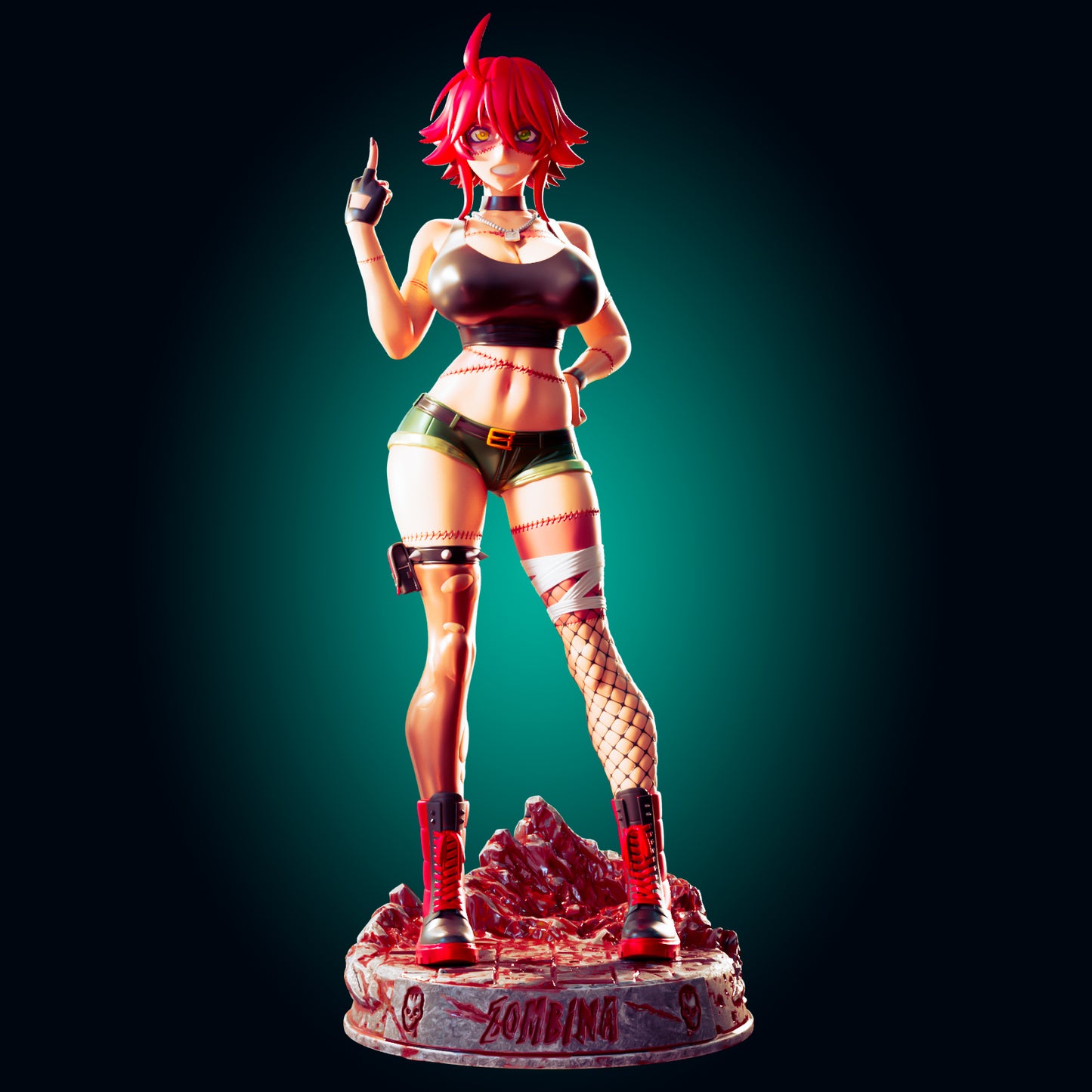 Zombina from Monster Musume - Daily Life with a Monster Girl - from Officer Rhu Fan creation (ADULT Including FUTA editions now available.) Model Kit for painting and collecting.