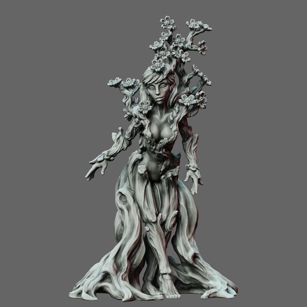 Dryad Tree Spirit - Table-top mini, 3D Printed Collectable for painting and playing!