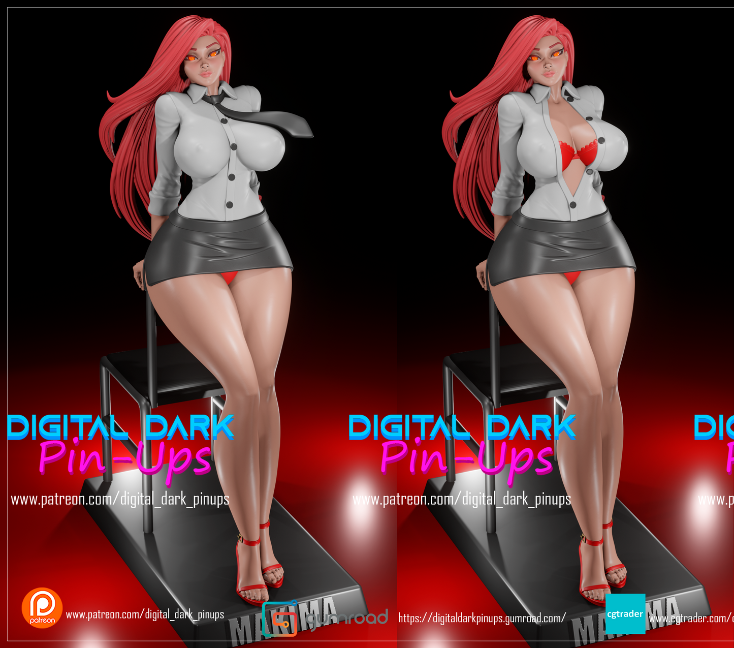 Makima from Chainsaw Man - Female FUTA editions are now available for all ADULT figures Figurine for collecting, painting and showing off! Release March 2023