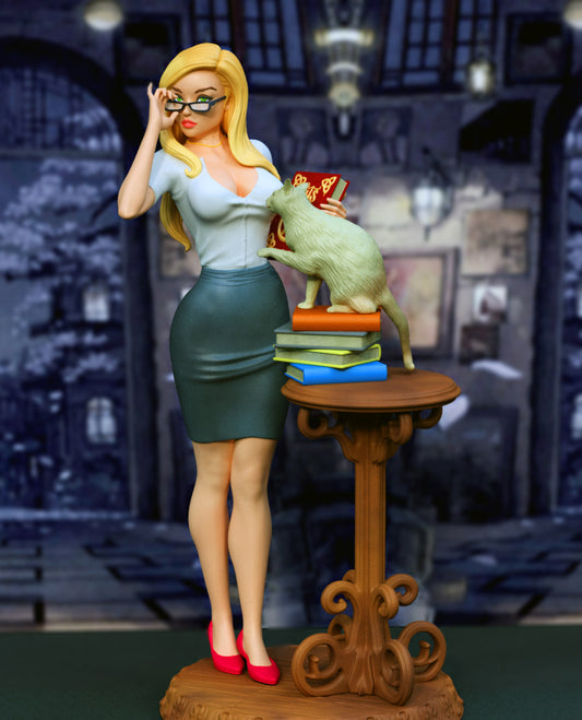Black Cat (teacher style) Figurine Model Kit for collecting, building and painting