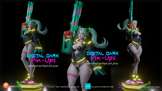 Rebecca Edgerunners Cyberpunk 2077 - Female FUTA editions are now available for all ADULT figures Figurine for collecting, painting and showing off! Digital Dark Pinup Classic