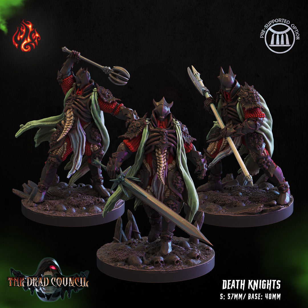 Death Knights The Dead Council Series from Crippled God Foundry - Table-top gaming mini and collectable for painting.