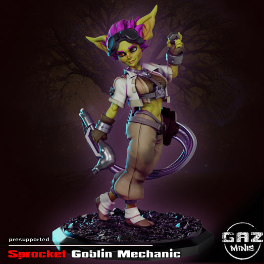 Sprocket the Goblin Mechanic from GAZ Minis (March 2023 release)