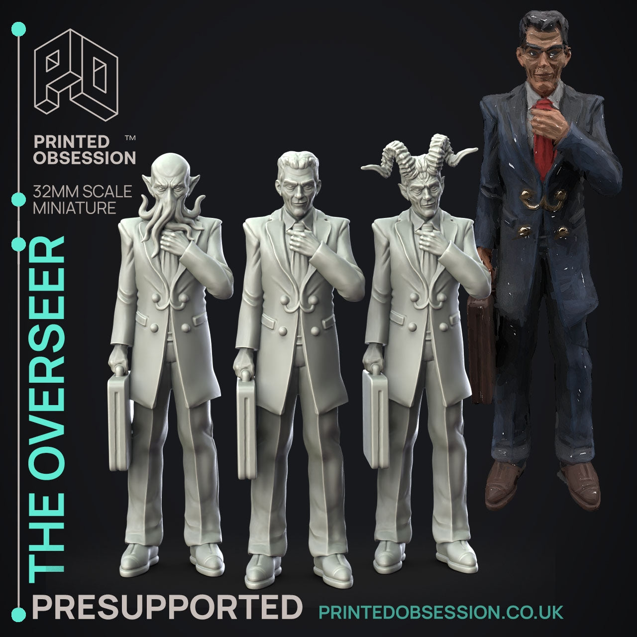 The Overseer Dungeon Cleaning Inc. - The Printed Obsession - Table-top mini, 3D Printed Collectable for painting and playing!
