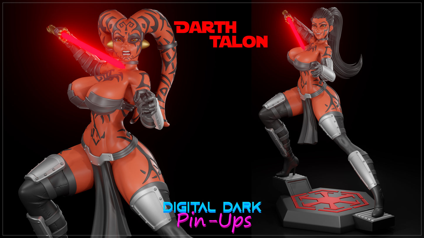 Darth Talon Star Wars (fan art) (ADULT) - Star Wars Fan art - Female Adult Figurine for collecting, painting and showing off! Digital Dark Pinup OCTOBER 2023 RELEASE