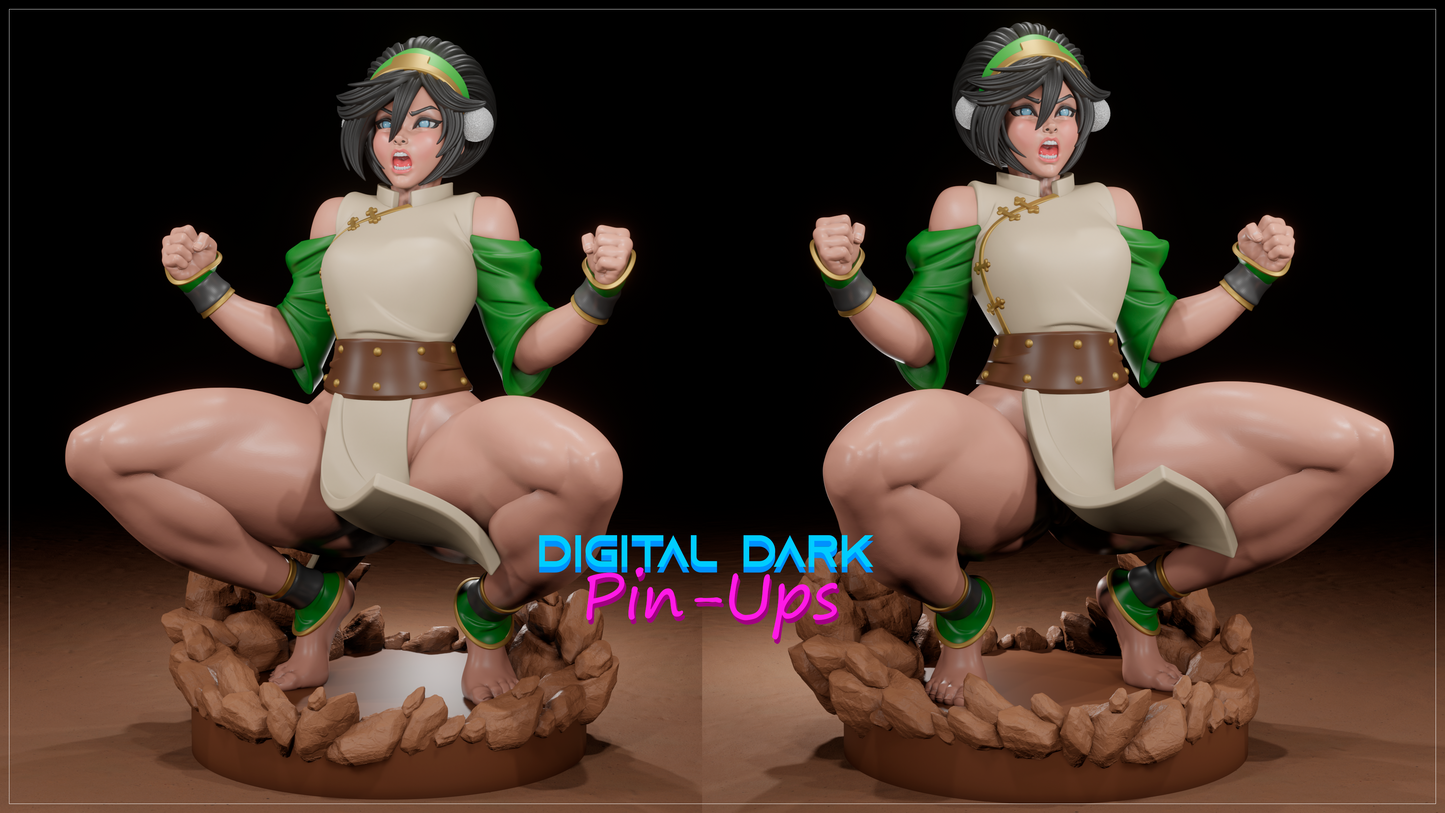 Toph Beifong (ADULT) - Avatar the Last Air bender - Female Adult Figurine for collecting, painting and showing off! Digital Dark Pinup AUGUST 2023 RELEASE