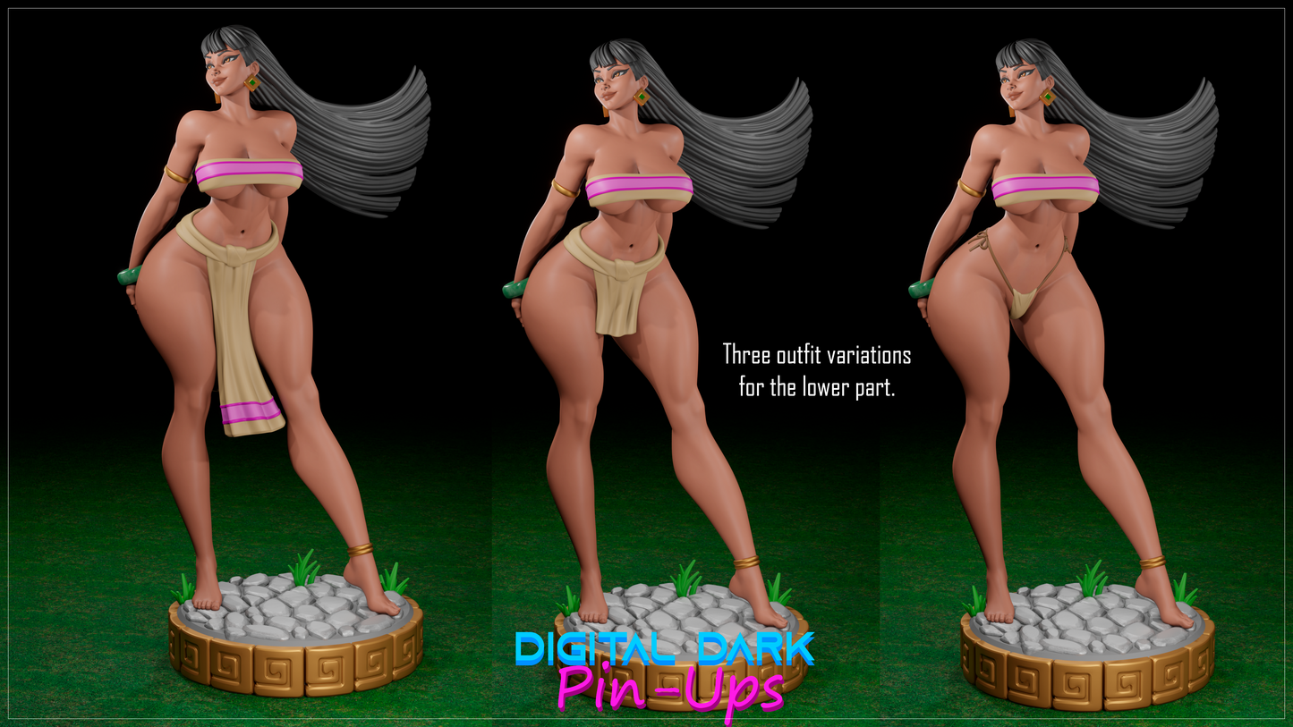 Chel - The Road to El Dorado - (FUTA editions are now available for all ADULT figures) - Fan Created Art and Sculpture - Female Adult Figurine for collecting, painting and showing off! Digital Dark Pinup April 2024 RELEASE