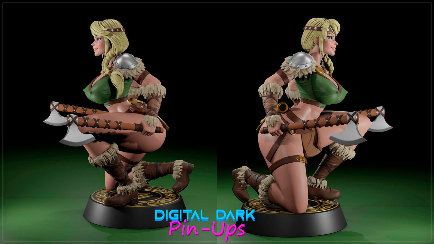 Viking Maiden - Astrid - How to Train your Dragon - Female and FUTA Adult Figurine for collecting, painting and showing off! Digital Dark Pinup JUNE 2024 RELEASE