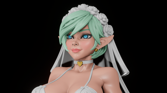 Elf Brides (May Release 2023) - Female FUTA editions are now available for all ADULT figures Figurine for collecting, painting and showing off! Digital Dark Pinup Classic