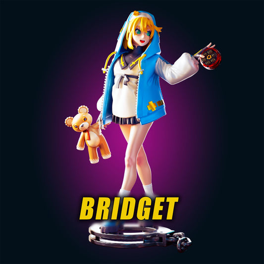 Bridget from Guilty Gear from Officer Rhu Fan creation (ADULT) Model Kit for painting and collecting.
