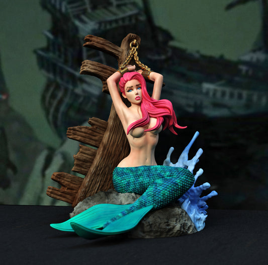 Ariel from the Little Mermaid Pin-up style Figurine Model Kit for collecting, building and painting for Adults