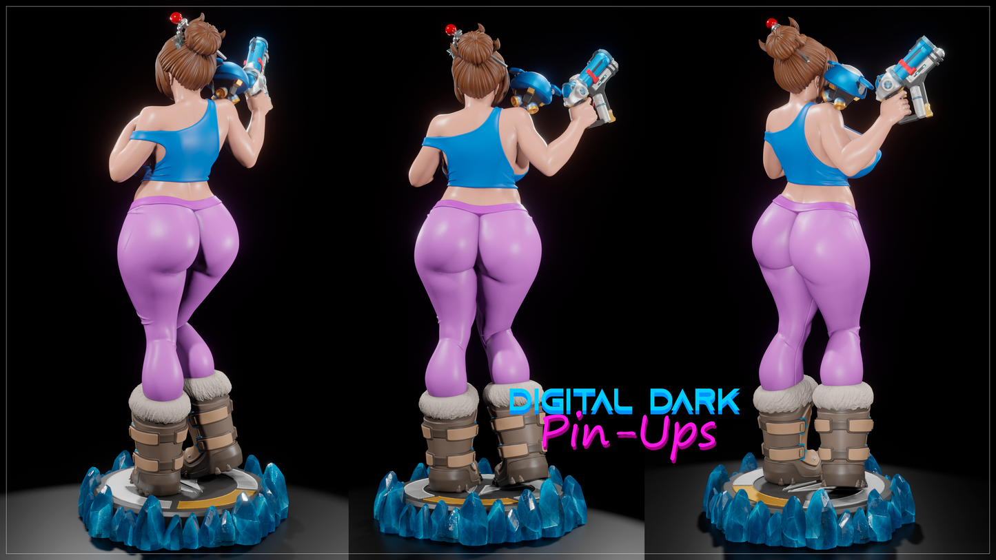 Mei Overwatch with Snowball - Female Adult Figurine for collecting, painting and showing off! Digital Dark Pinup JULY 2023 RELEASE