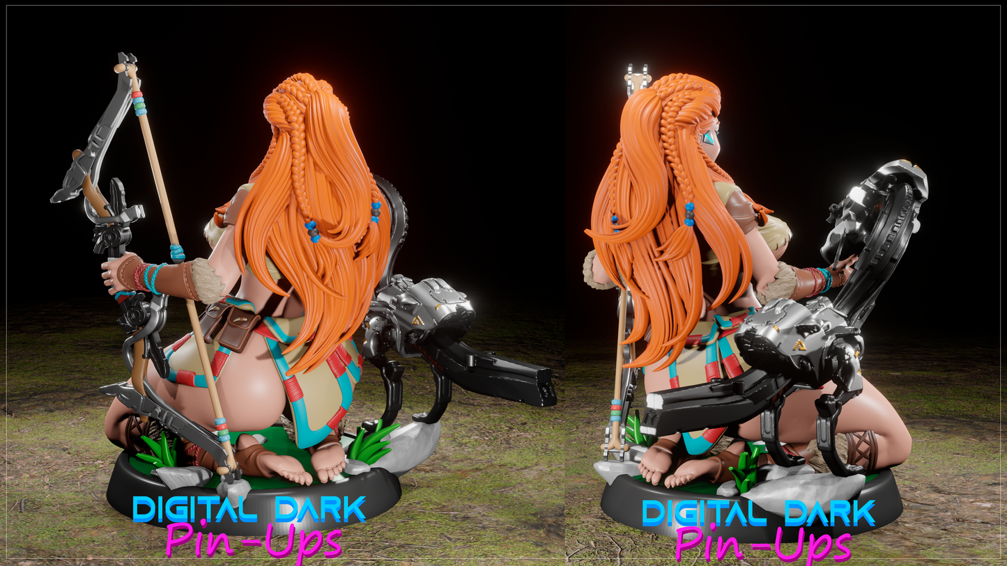 Aloy Horizon Zero Dawn - Female Adult Figurine for collecting, painting and showing off! Digital Dark Pinup JUNE 2023 RELEASE