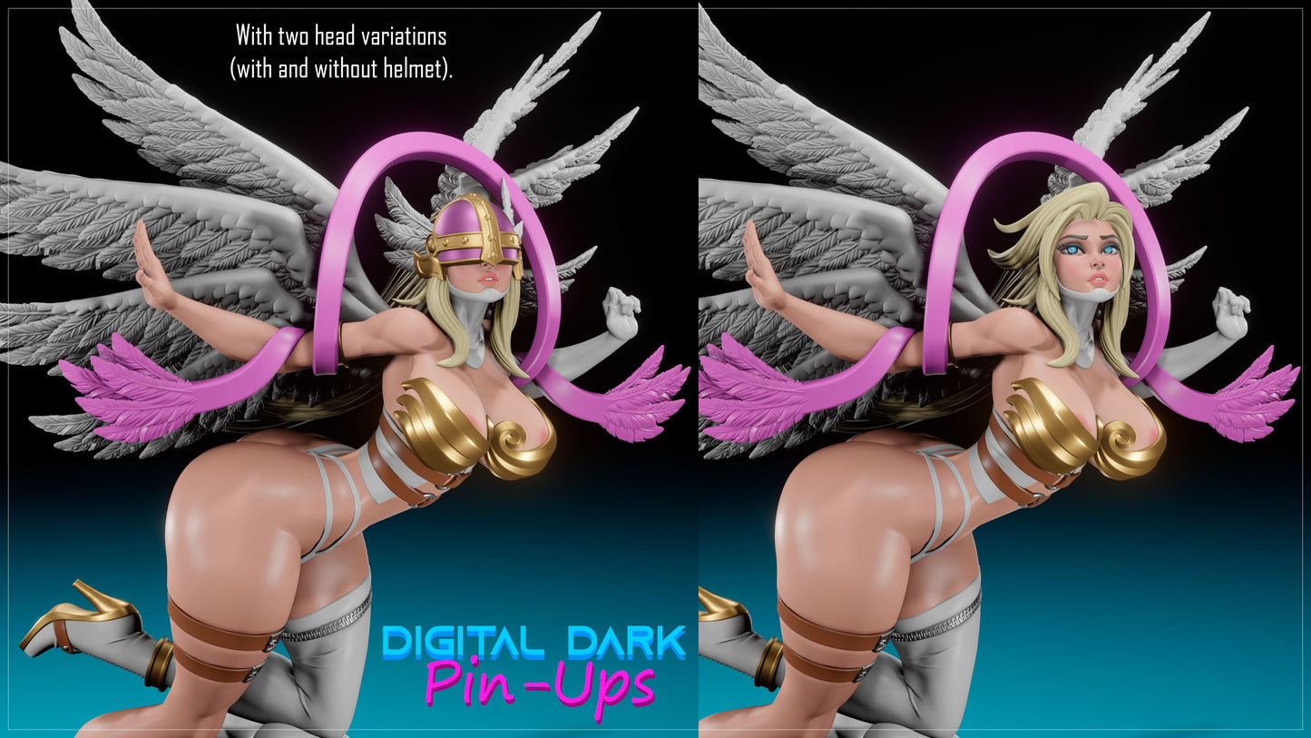 Digimon : Angewomon - (FUTA editions are now available for all ADULT figures) - Fan Created Art and Sculpture - Female Adult Figurine for collecting, painting and showing off! Digital Dark Pinup March 2024 RELEASE