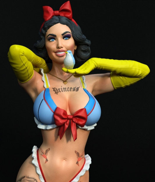 Snow What? Pin-up style Figurine Model Kit for collecting, building and painting for Adults