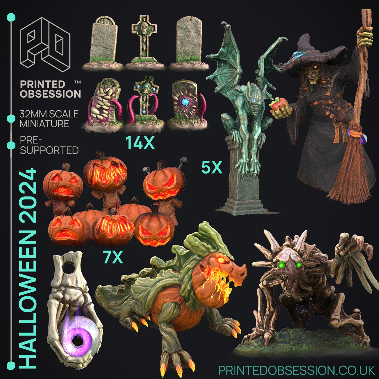 Halloween 2024 LIMITED RELEASE - The Printed Obsession - Table-top mini, 3D Printed Collectable for painting and playing!