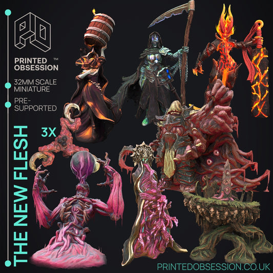 The New Flesh - The Printed Obsession - Table-top mini, 3D Printed Collectable for painting and playing!