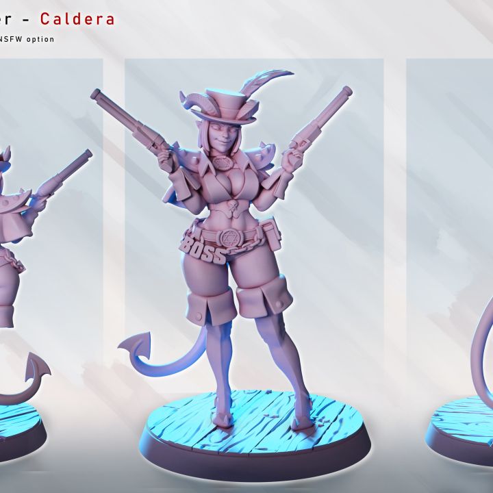 Tiefling Gunslinger BOSS Caldera - Fan art from GAZ Minis 2026