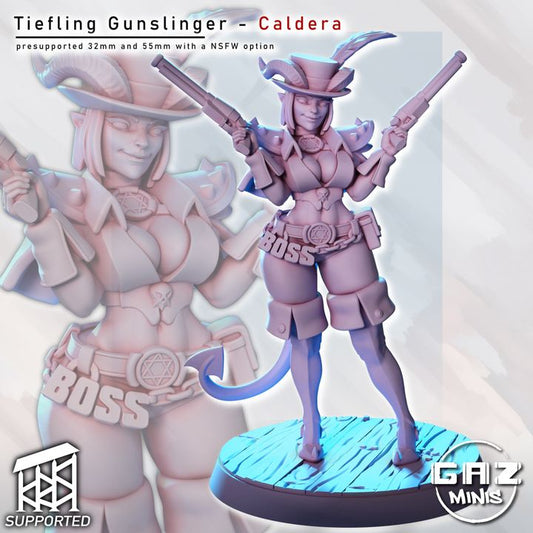 Tiefling Gunslinger BOSS Caldera - Fan art from GAZ Minis 2026