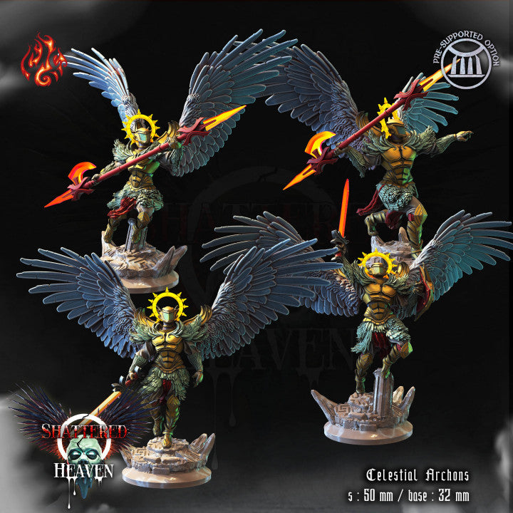 Series Collection - Shattered Heaven - from Crippled God Foundry - Table-top gaming mini and collectable for painting.