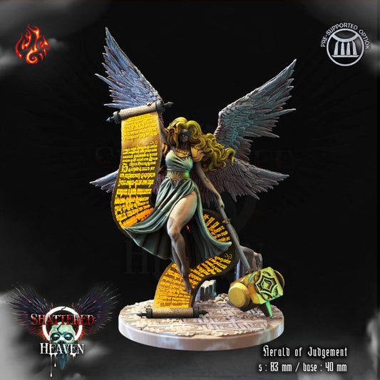 Herald of Judgement - Shattered Heaven - from Crippled God Foundry - Table-top gaming mini and collectable for painting.