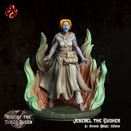 Jezebel the Evoker - Rise of the Blood Queen - from Crippled God Foundry - Table-top gaming mini and collectable for painting. - from Crippled God Foundry - Table-top gaming mini and collectable for painting.
