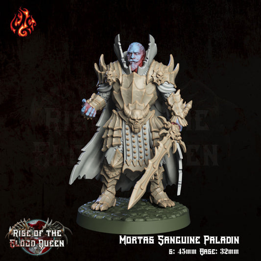 Mortas Sanguine Paladin - Rise of the Blood Queen - from Crippled God Foundry - Table-top gaming mini and collectable for painting. - from Crippled God Foundry - Table-top gaming mini and collectable for painting.