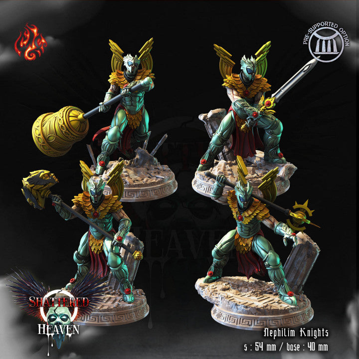 Series Collection - Shattered Heaven - from Crippled God Foundry - Table-top gaming mini and collectable for painting.